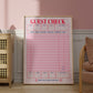 Retro Pink Blank Guest Check - Digital Print