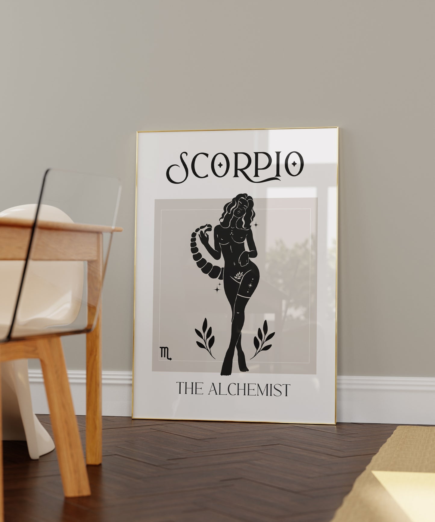 Zodiac Scorpio Goddess Wall Art Print, Sun Sign Art