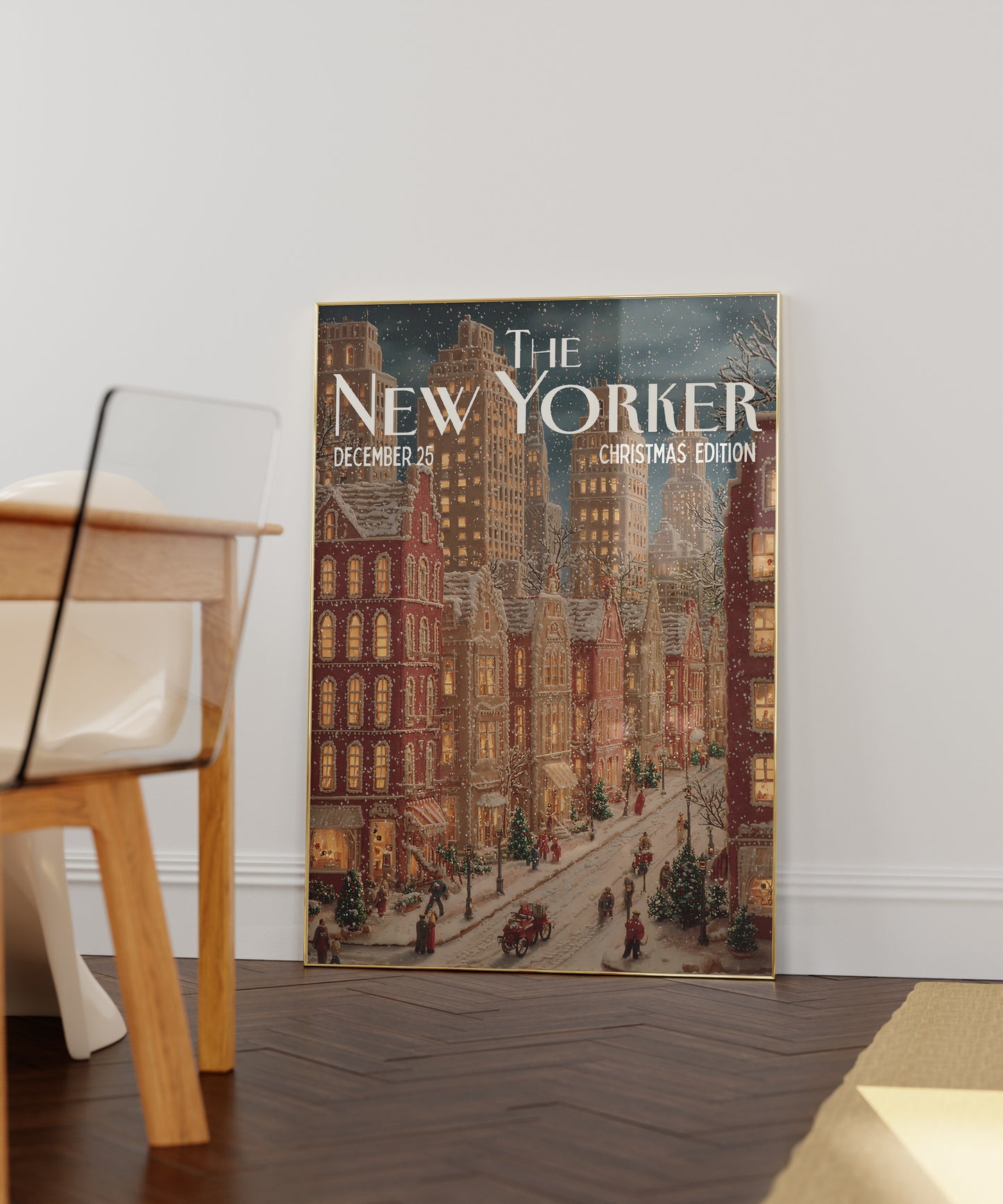 The New Yorker Christmas | New York Streets | Gingerbread Building - Digital Print