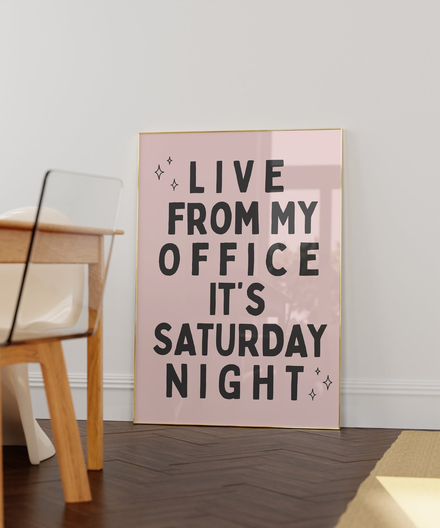 Live From My Office It's Saturday Funny Art - Digital Print