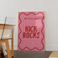 With All Due Respect Kick Rocks Funny Art - Digital Print