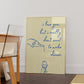 Vertical cream wall print with navy blue cursive script reading i love you but i really don't want to make dinner with hand-drawn line art of a pouring wine bottle and a wine glass
