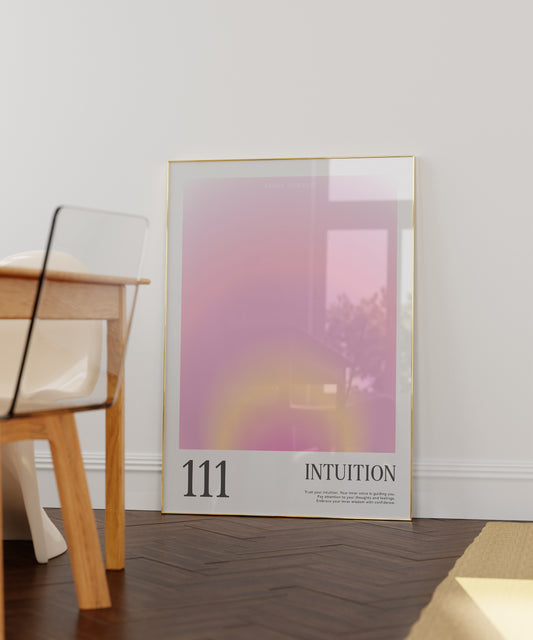 Angel Number Poster 111 Gradient Art - Digital Print