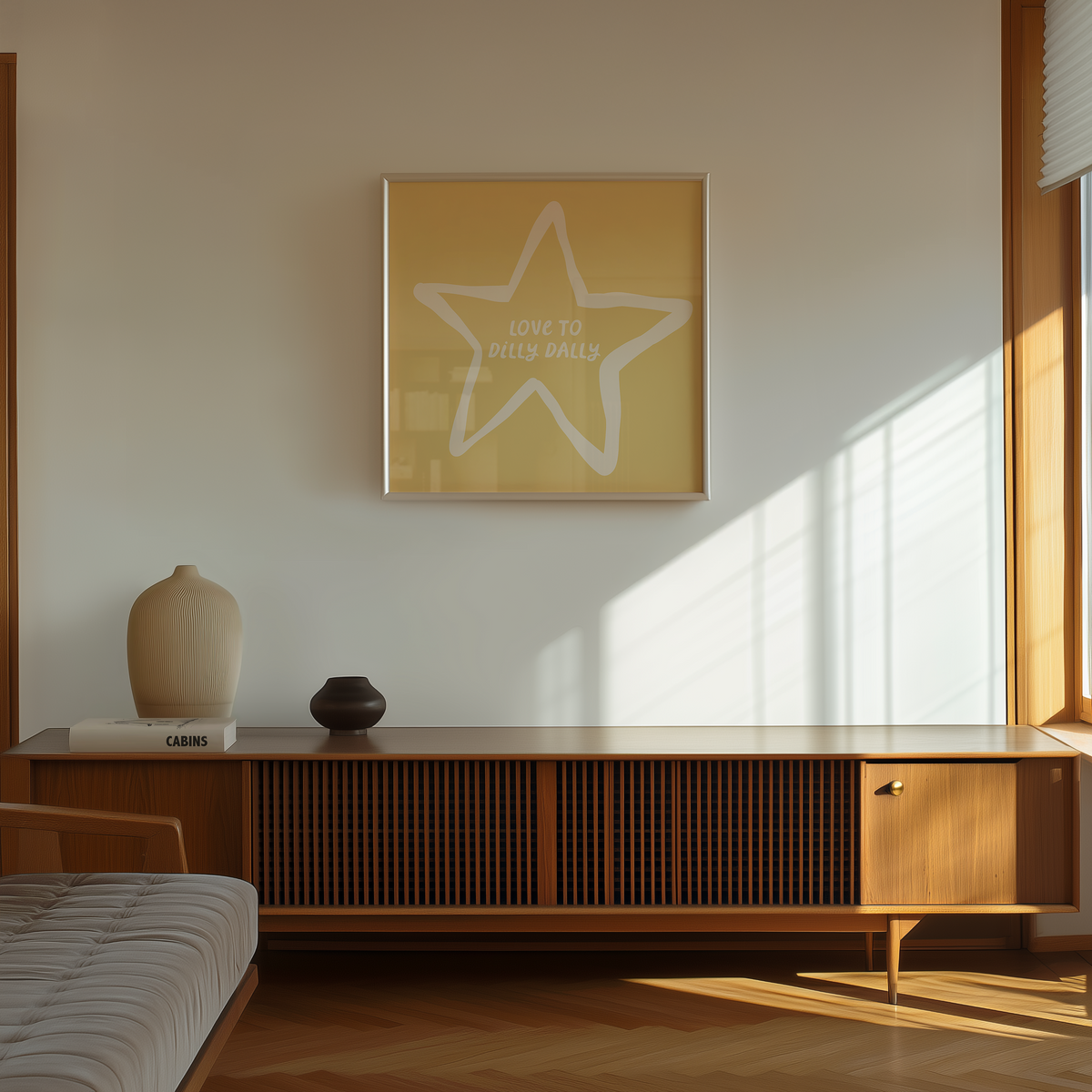 Love to Dilly Dally Print | Yellow Star
