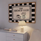 The Brunch Club Black & White Checkered Print -  Digital Print ( Horizontal )