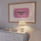 The Homebody Club Retro Ticket Sign - Digital Print ( Horizontal )