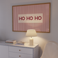 Ho Ho Ho Print | Red Pinstripe Christmas Wall Art