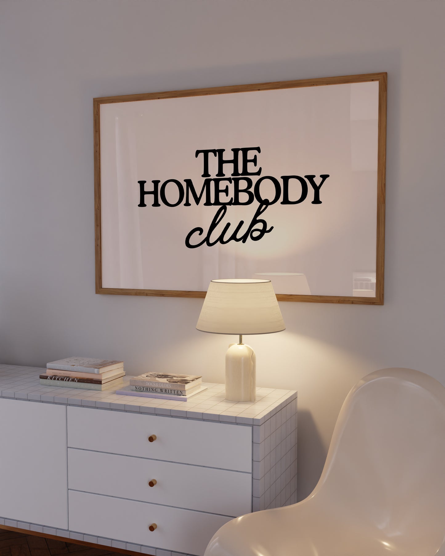 The Homebody Club Black Print | Neutral Decor - Digital Print ( Horizontal )