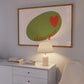 Horizontal print of a large green olive illustration with a small red heart and the words "olive you" in red cursive script, on a cream background.