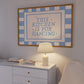 This Kitchen Is For Dancing — Blue Checkered Print