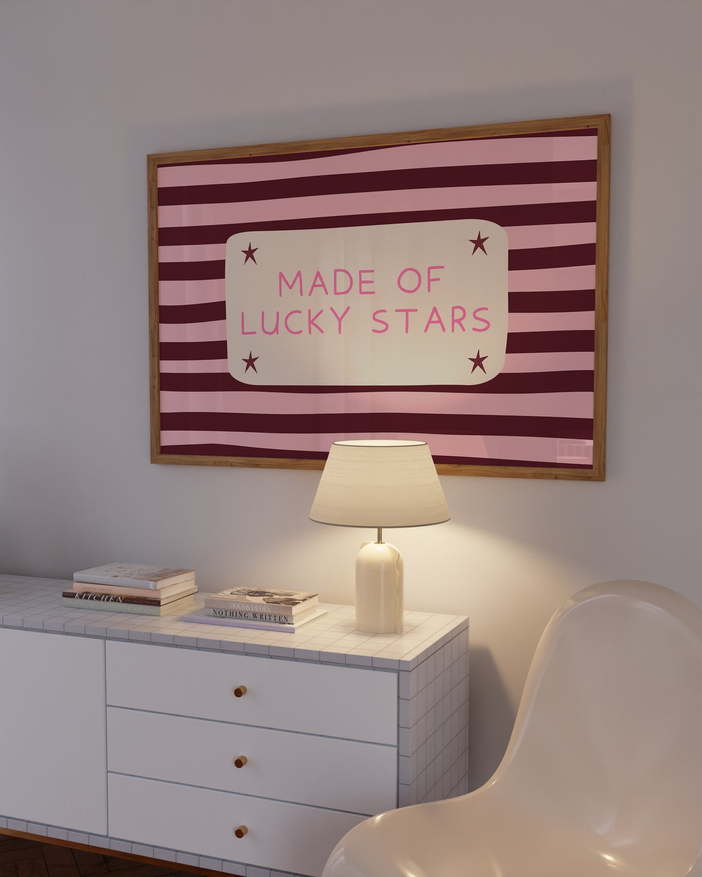 Made Of Lucky Stars Striped Print - Digital Print