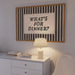 What's For Dinner Black & White Striped Print -  Digital Print ( Horizontal )