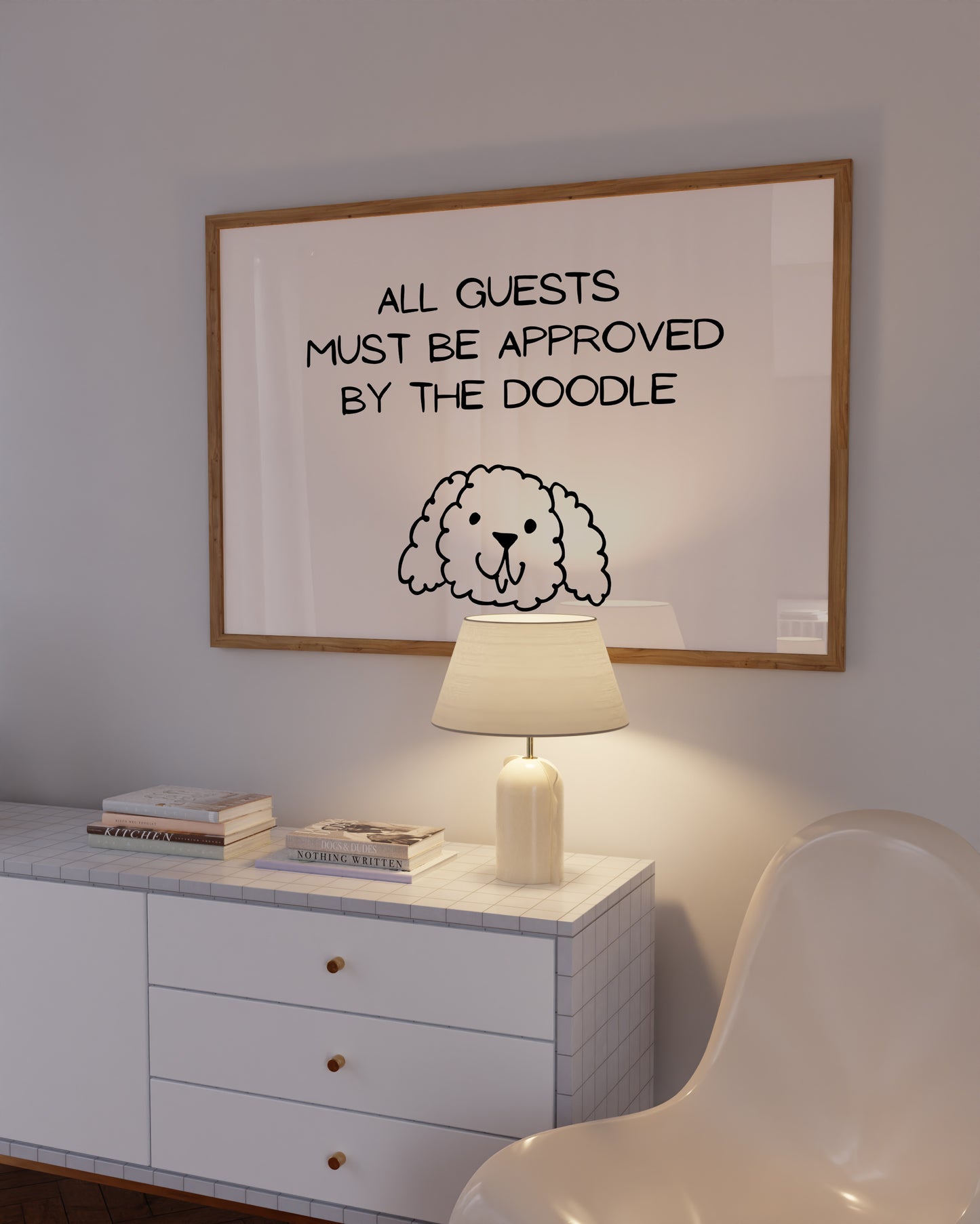 All Guests Must Be Approved By The Doodle | Cute Pet Print - Digital Print