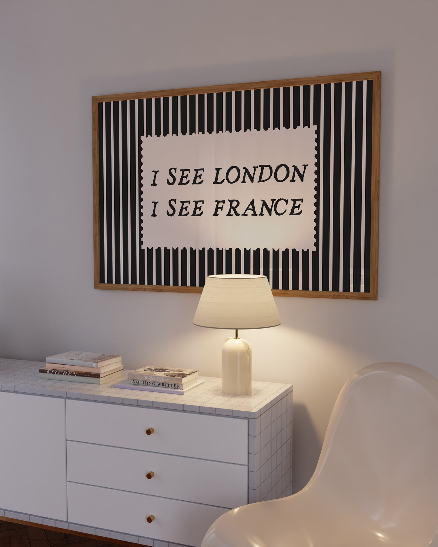 I See London I See France Modern Striped Art - Digital Print