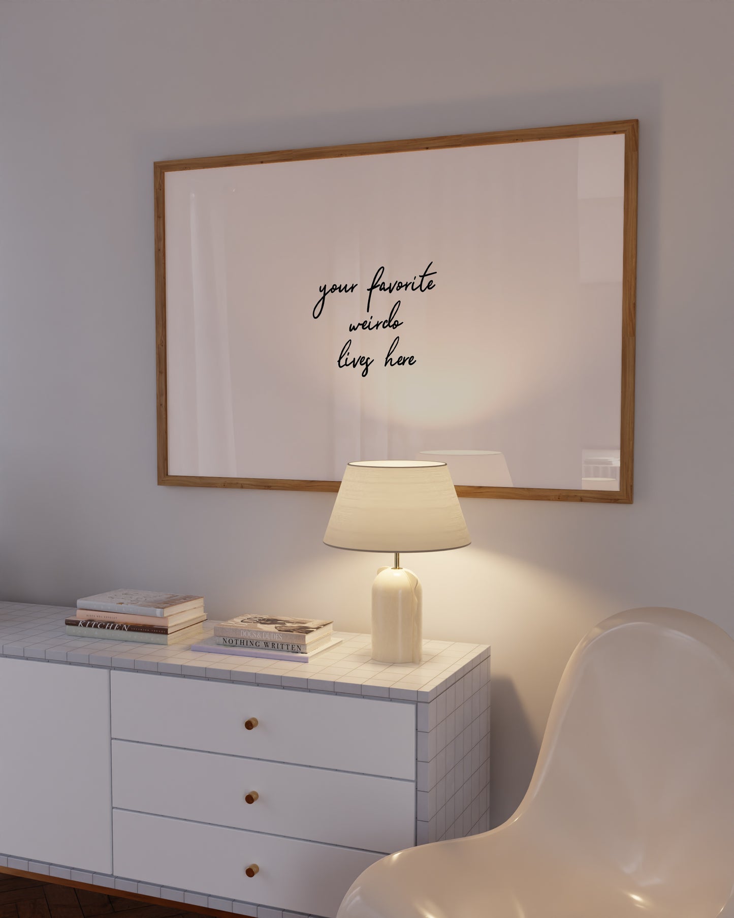Your Favorite Weirdo Lives Here Minimalist Print- Digital Download