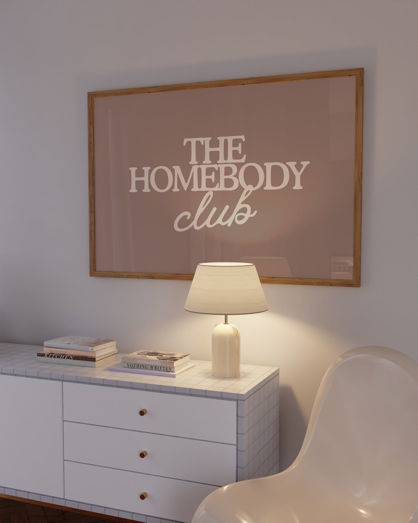 The Homebody Club Beige Print | Neutral Decor - Digital Print ( Horizontal )