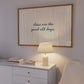 These Are The Good Old Days sage green wavy stripe horizontal art print — aesthetic nostalgic dorm bedroom wall decor