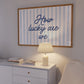 How Lucky Are We Blue Striped Print - Digital Print