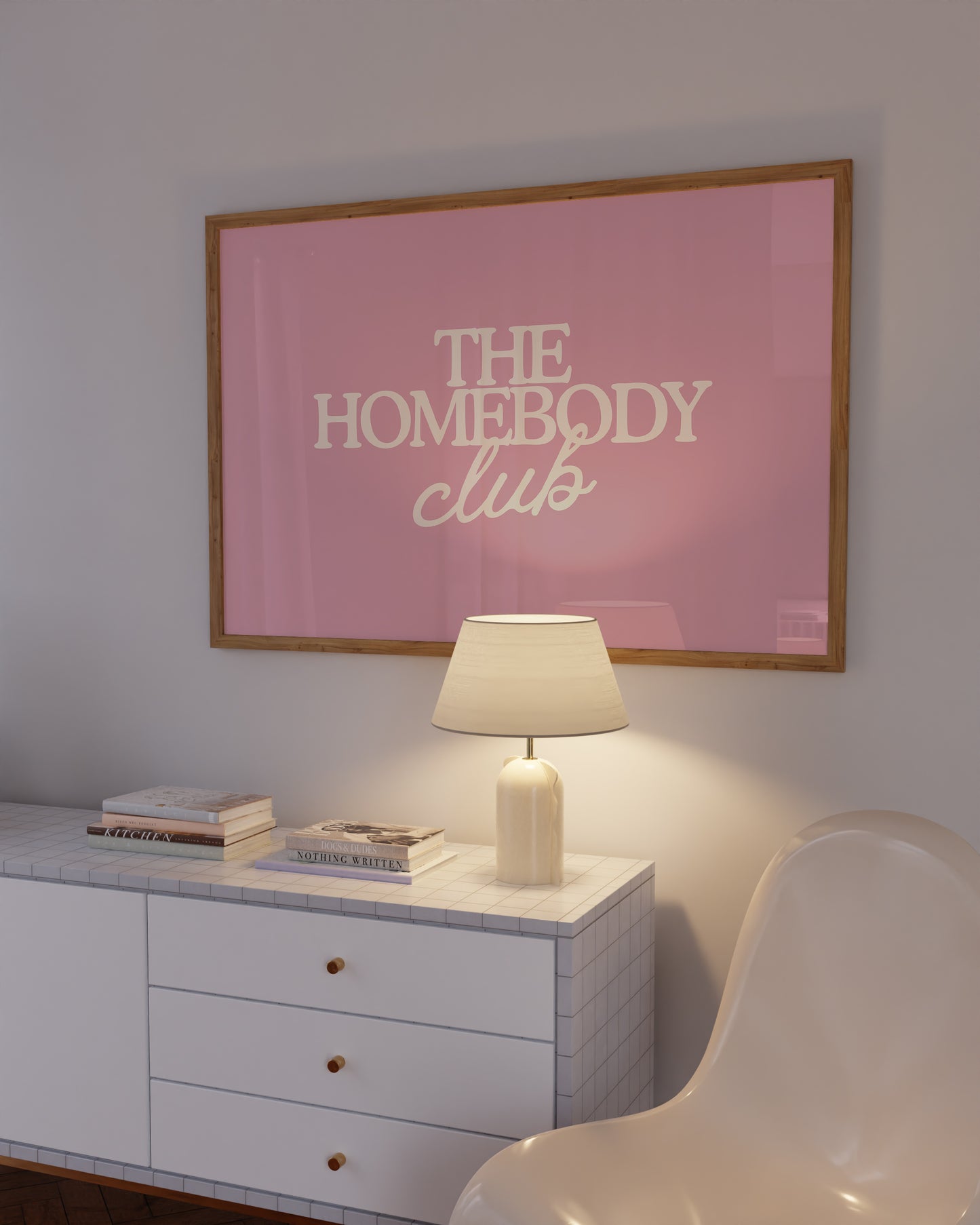 The Homebody Club Pink Print | Neutral Decor - Digital Print ( Horizontal )