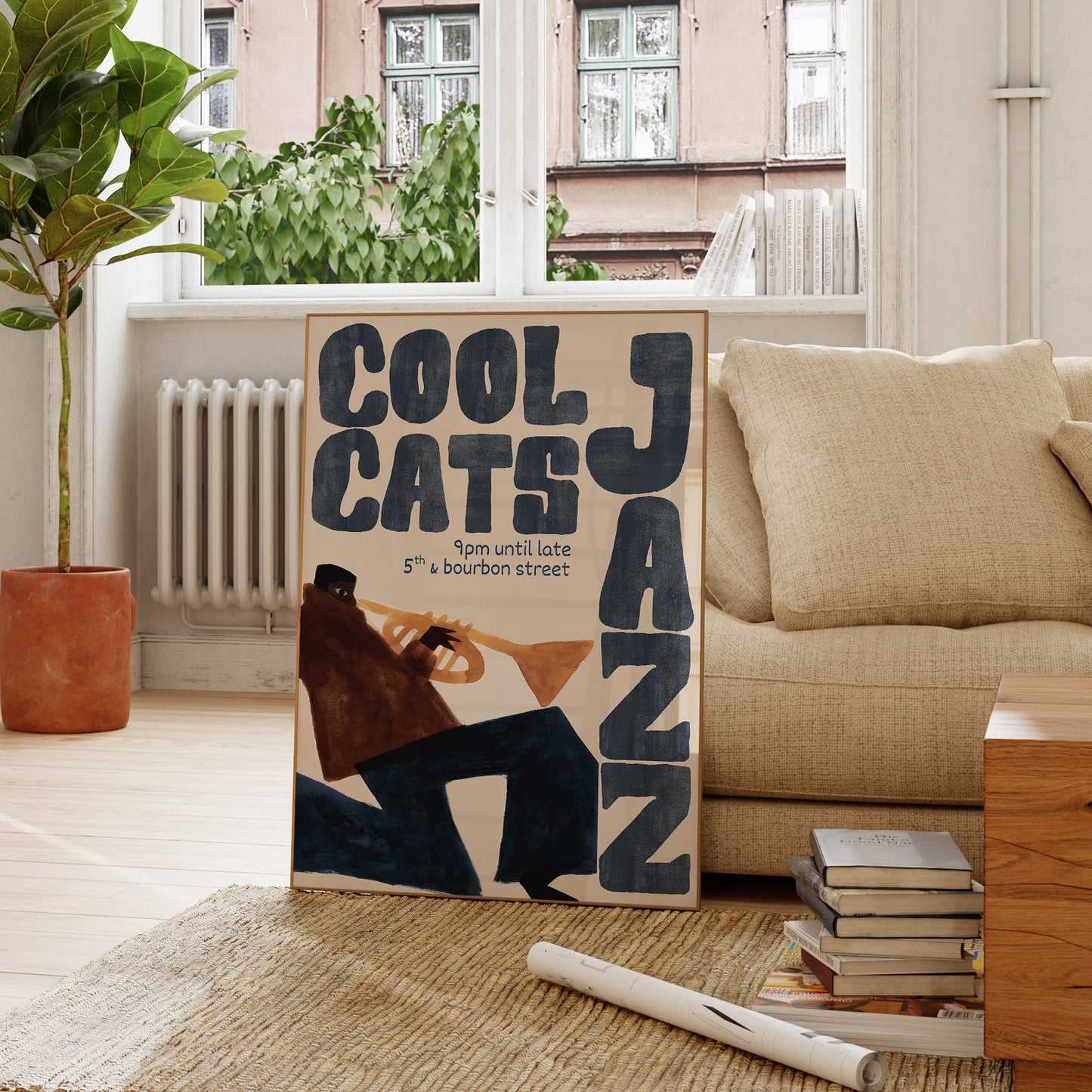 Cool Cats Jazz Poster- Digital Print