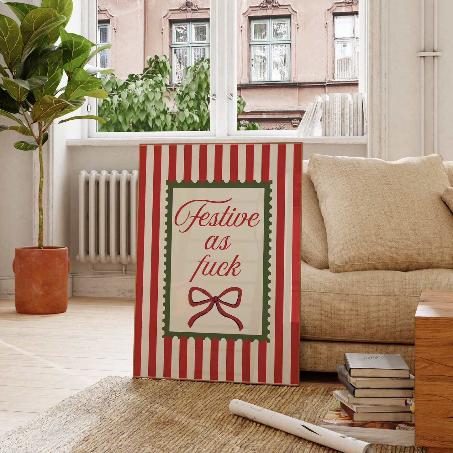 Festive As Fuck Christmas Art - Digital Print