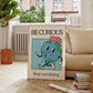 Be Curious Quote Vintage Mascot Classroom Art - Digital Print