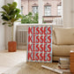 Red & Blue Striped Striped Kisses Print - Digital Print