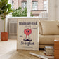 Brains Are Cool, So Is Effort Retro Character Poster - Digital Print