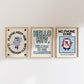 Classroom Rules Retro Character Art Set of 3 - Digital Print