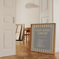 Calm Down Corner Print | Blue Striped