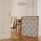 Calm Corner Print | Blue Checkered