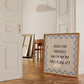 Square print with a wavy blue scalloped border and the quote "Does the process know we're trusting it?" in bold black lettering on a cream background.