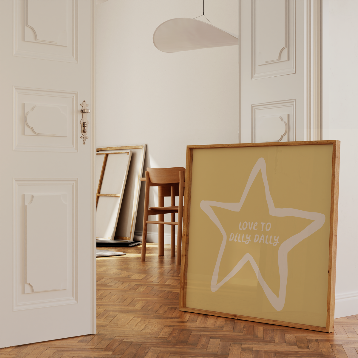 Love to Dilly Dally Print | Yellow Star