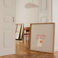 Too Pretty For A 9-5 | Funny Red Heart Office Print