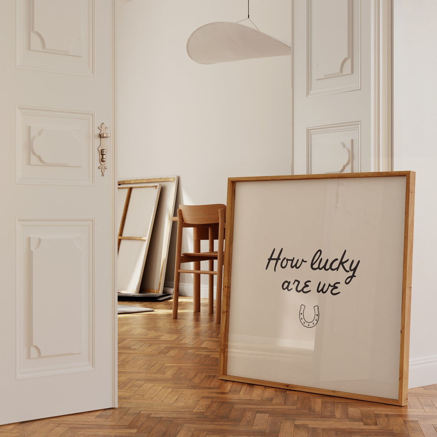 How Lucky Are We — Horseshoe Digital Print
