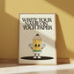 Write Your Name Cute Character Classroom Art - Digital Print