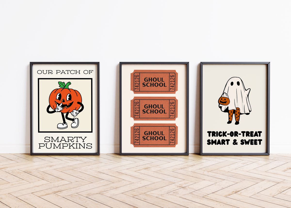 Vintage Halloween Print Set of 3