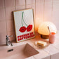 Pucker Up Buttercup Cherry Kiss Art - Digital Print