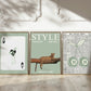 Sage Green Stockholm Art Prints Set Of 3 Room Decor | Digital Print