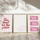 Pink Preppy Coquette Gallery Set of 5 - Digital Print