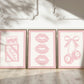 Pink Coquette Art Set of 3 - Trendy Gallery Wall Prints - Digital Print