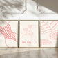 Coastal Coral Seaside Art Set of 3 Gallery Prints - Digital Print