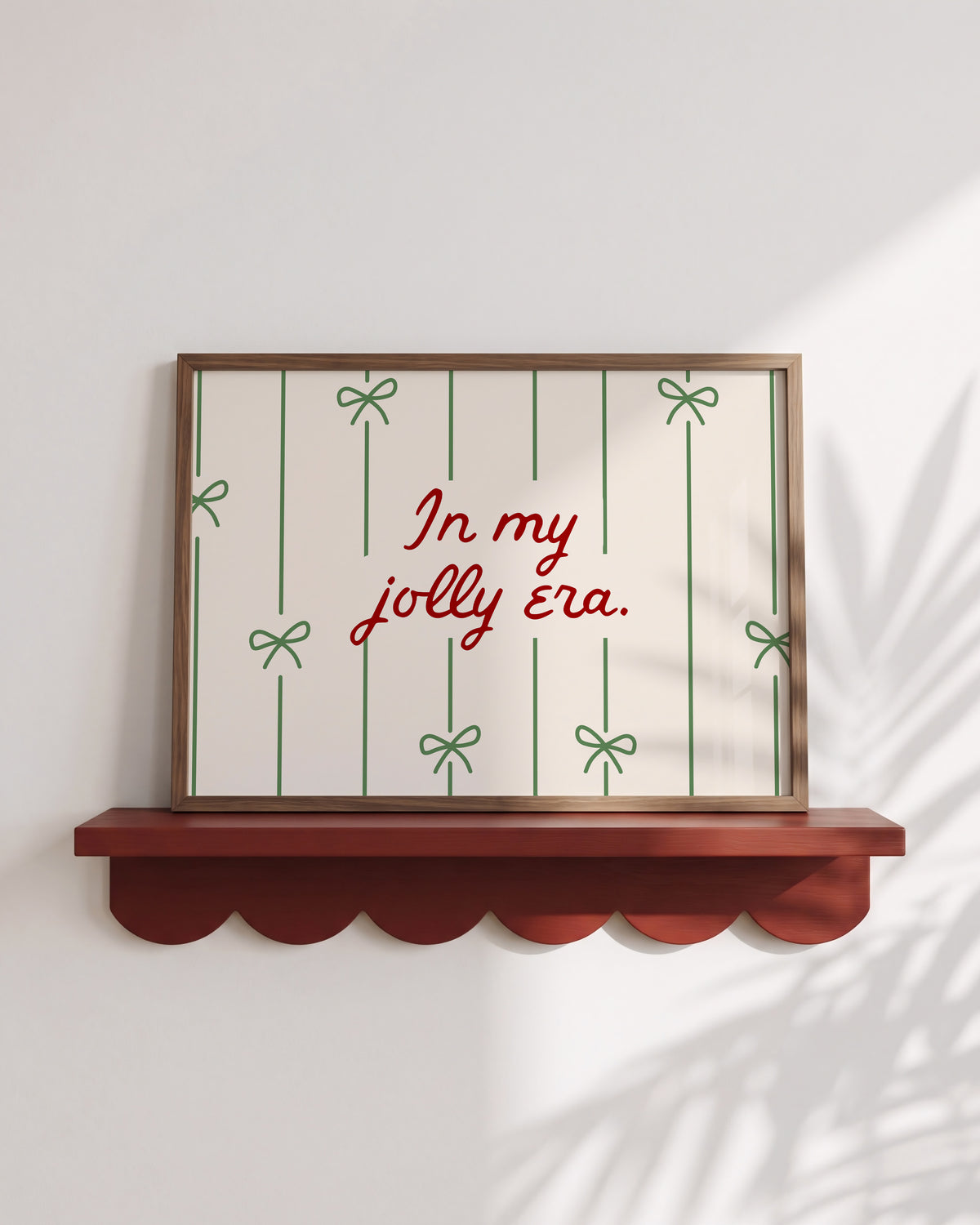 In My Jolly Era | Green Striped Bow Print