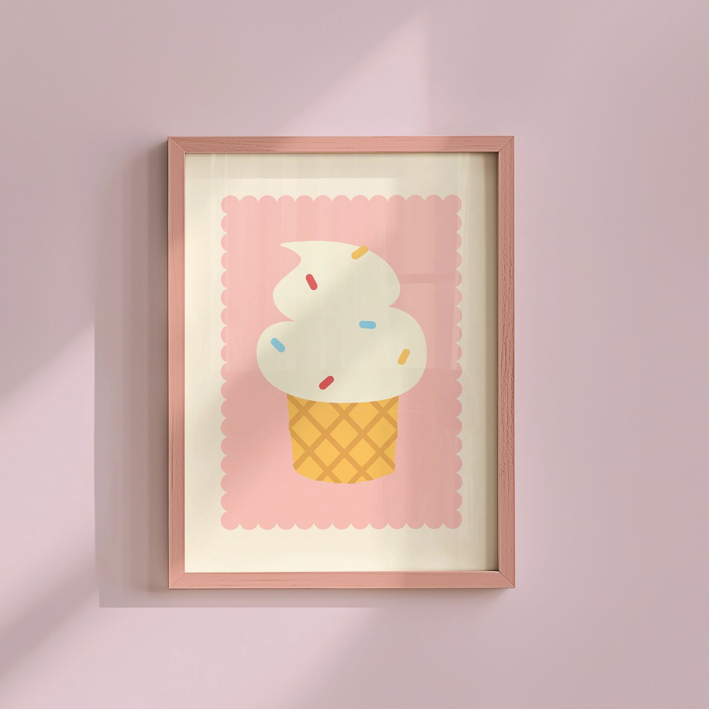 Cute ice cream wall art