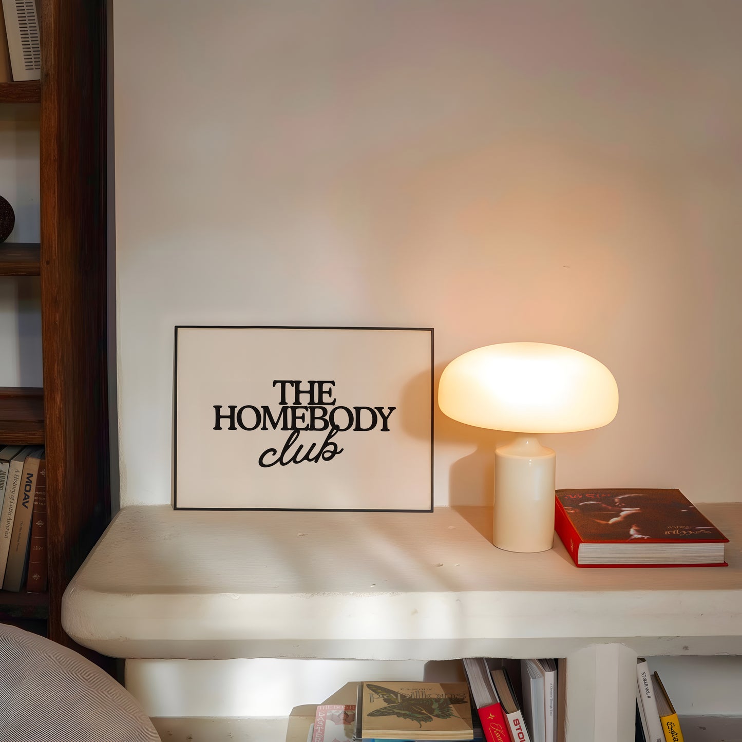 The Homebody Club Black Print | Neutral Decor - Digital Print ( Horizontal )