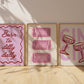 Pink Preppy Coquette Gallery Set of 5 - Digital Print