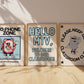 Classroom Rules Retro Character Art Set of 3 - Digital Print
