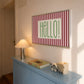 Hello! Retro Stripe Print