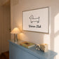 Weiner Club Hand-Drawn Print - Digital Print