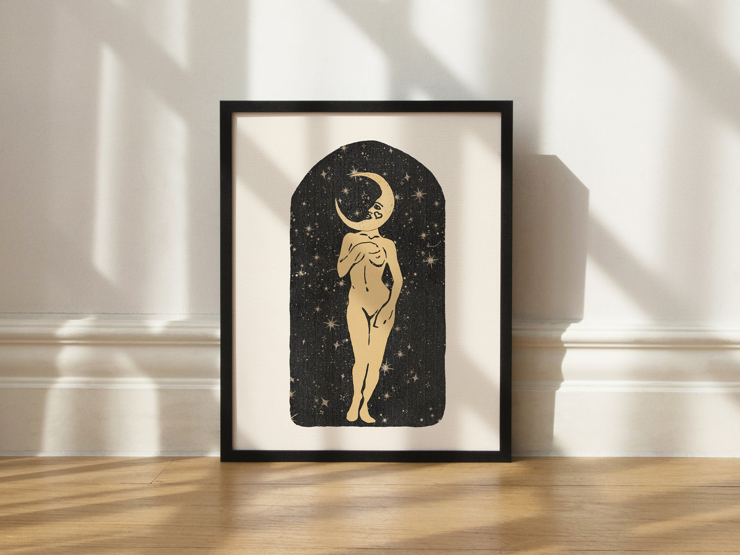 Starry Moon Goddess Sisterhood Spiritual Artwork